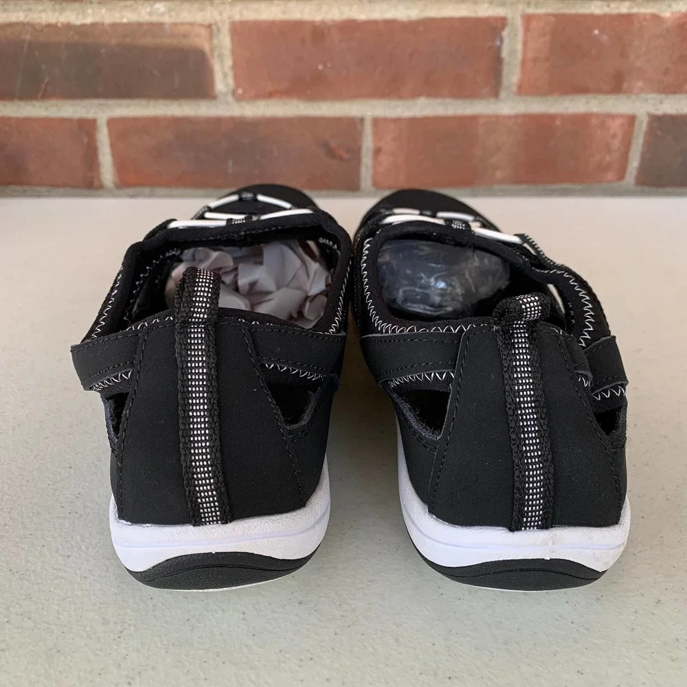 East Street Black Suede Closed Toe Cord Slip-on Sport Sandal Women's size US 10M - Picture 6 of 9